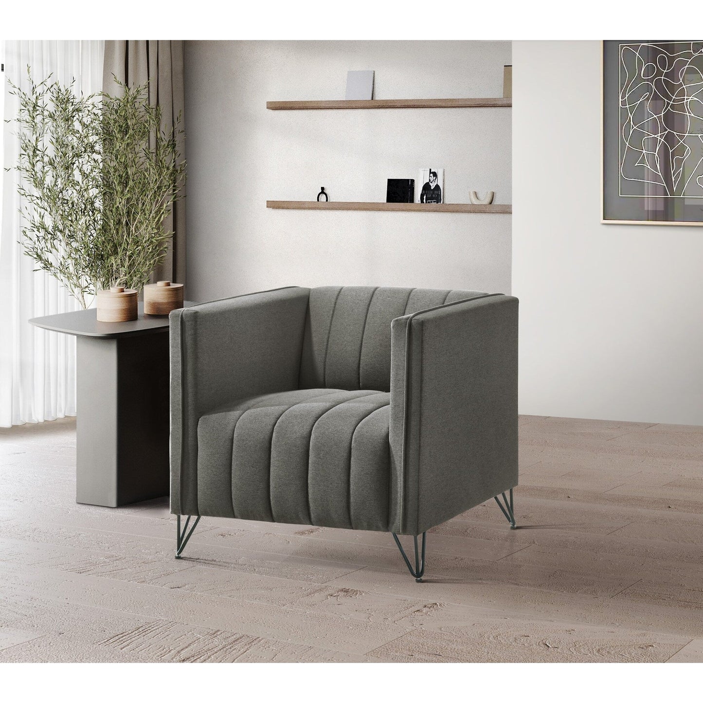 Ensemble de salon à accoudoirs carrés Clayfell Kurtis