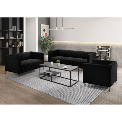 Ensemble de salon à accoudoirs carrés Clayfell Kurtis