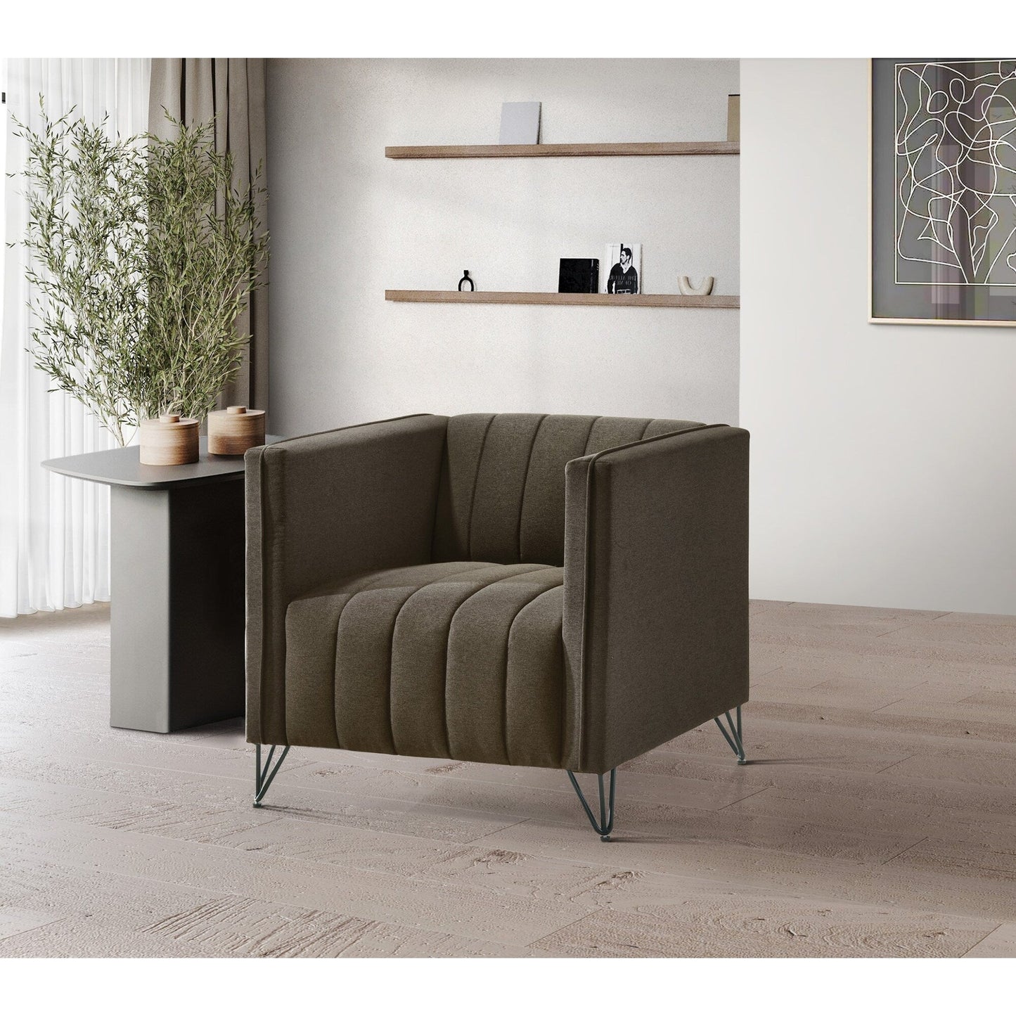 Ensemble de salon à accoudoirs carrés Clayfell Kurtis