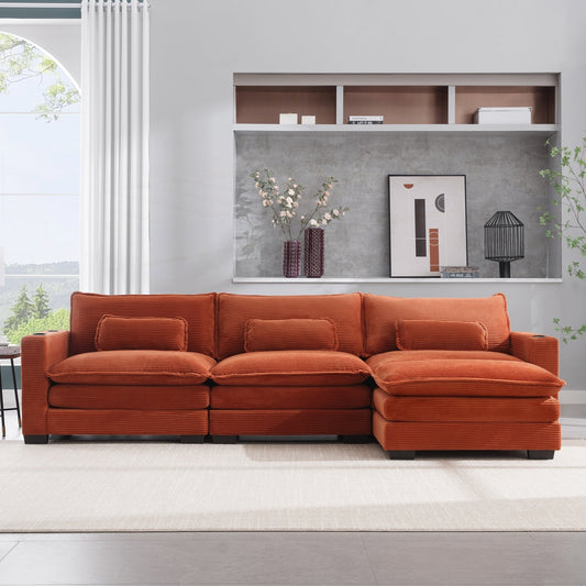 Canapé en L avec port USB et porte-gobelets