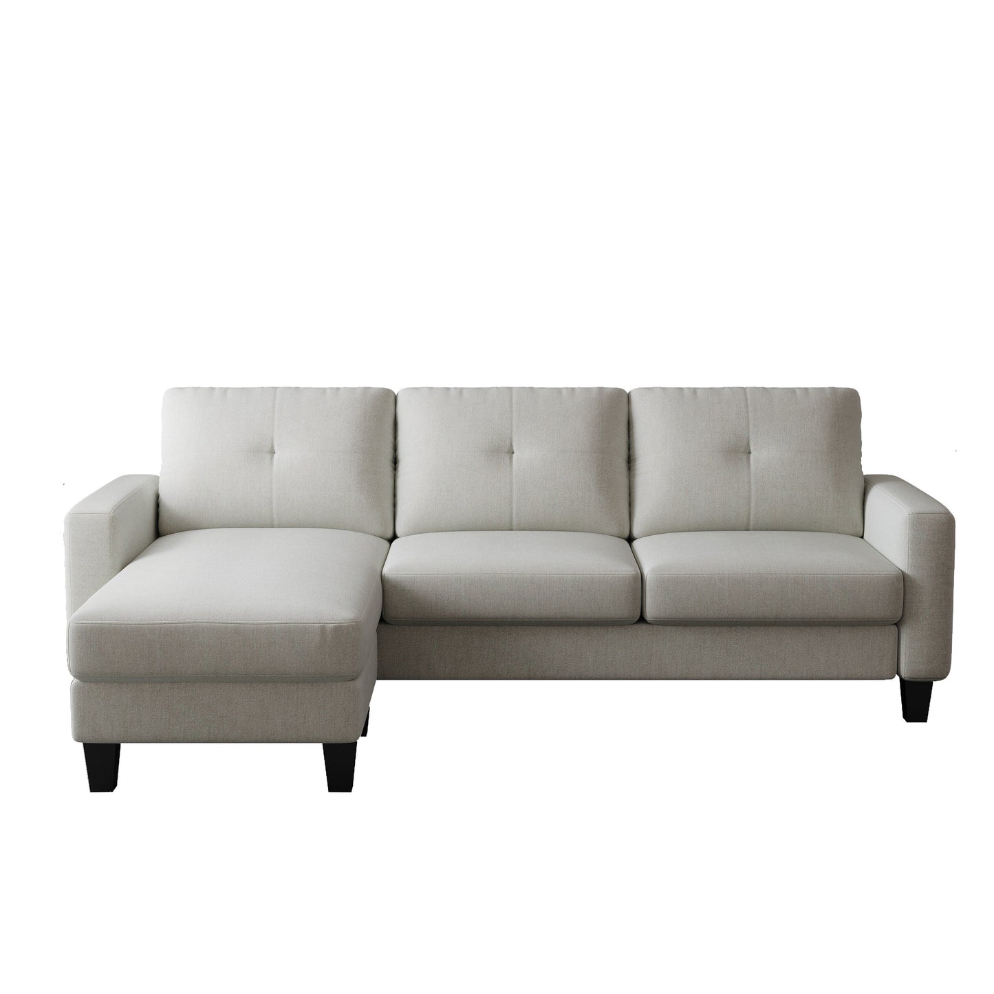 Canapé en L pour petits espaces - Canapé d'angle avec pouf