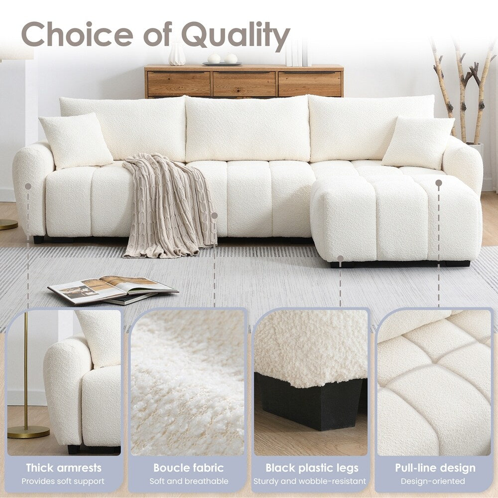 Forme en L avec siège extra-large