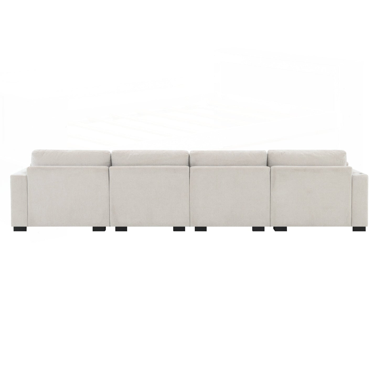 Forme en L avec table pliante et chargement à deux ports