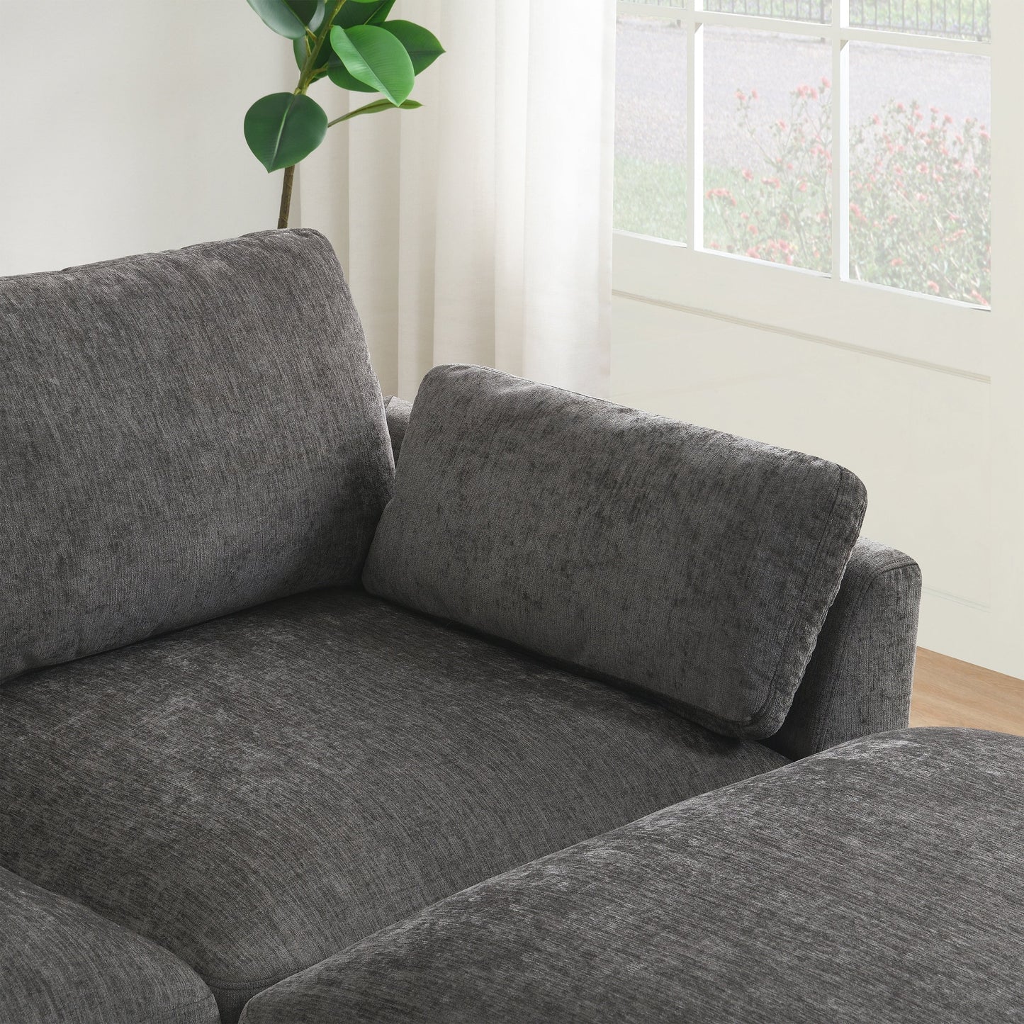 Forme en L avec table pliante et chargement à deux ports