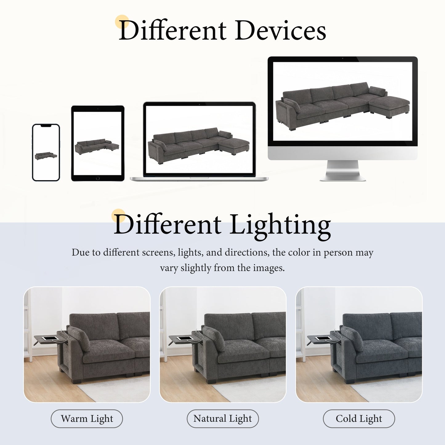 Forme en L avec table pliante et chargement à deux ports