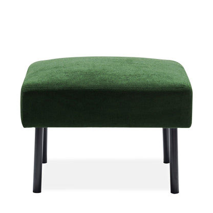 Canapé 2 places en L avec pouf, canapé causeuse moderne en tissu polyester, petit canapé confortable pour petits espaces