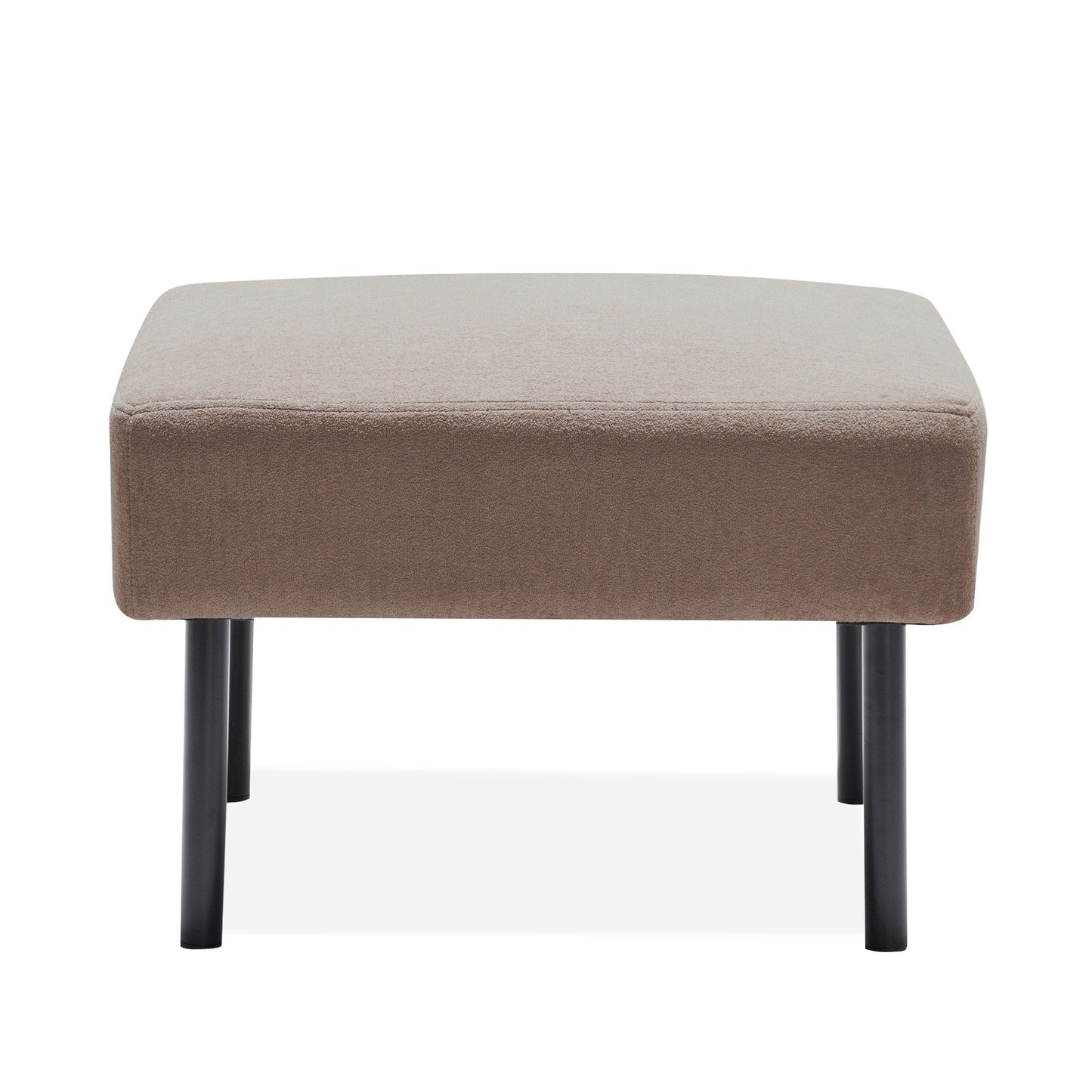 Canapé 2 places en L avec pouf, canapé causeuse moderne en tissu polyester, petit canapé confortable pour petits espaces