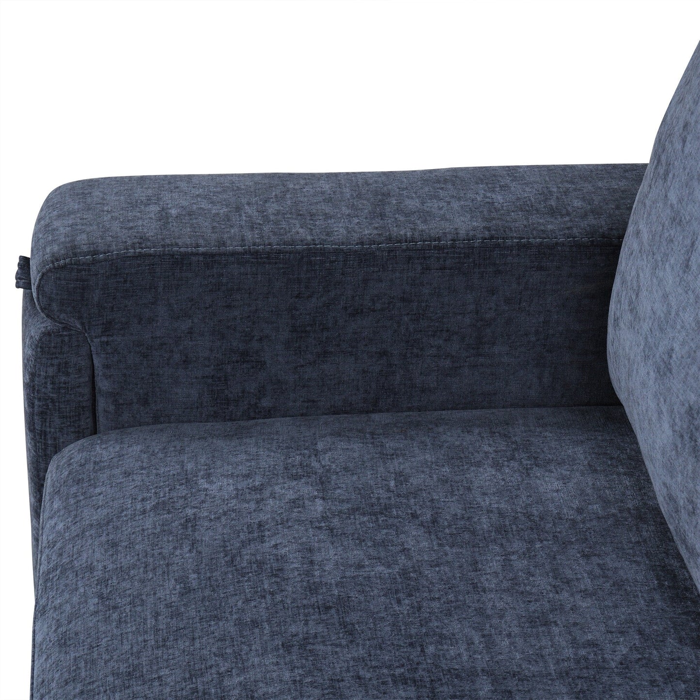 Canapé sectionnel 5 places en L avec pouf coulissant, porte-gobelets intégrés, port de chargement USB et coussins amovibles