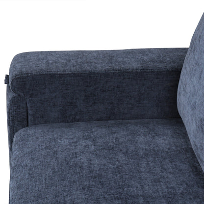 Canapé sectionnel 5 places en L avec pouf coulissant, porte-gobelets intégrés, port de chargement USB et coussins amovibles