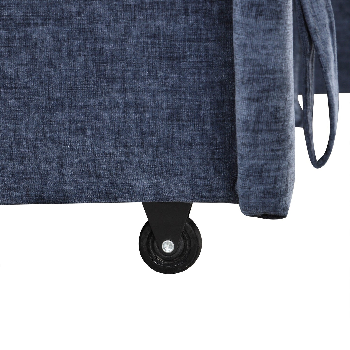 Canapé sectionnel 5 places en L avec pouf coulissant, porte-gobelets intégrés, port de chargement USB et coussins amovibles