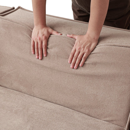 Canapé sectionnel Cloud en forme de L, 118 canapés modulaires en velours côtelé géants avec méridienne réversible