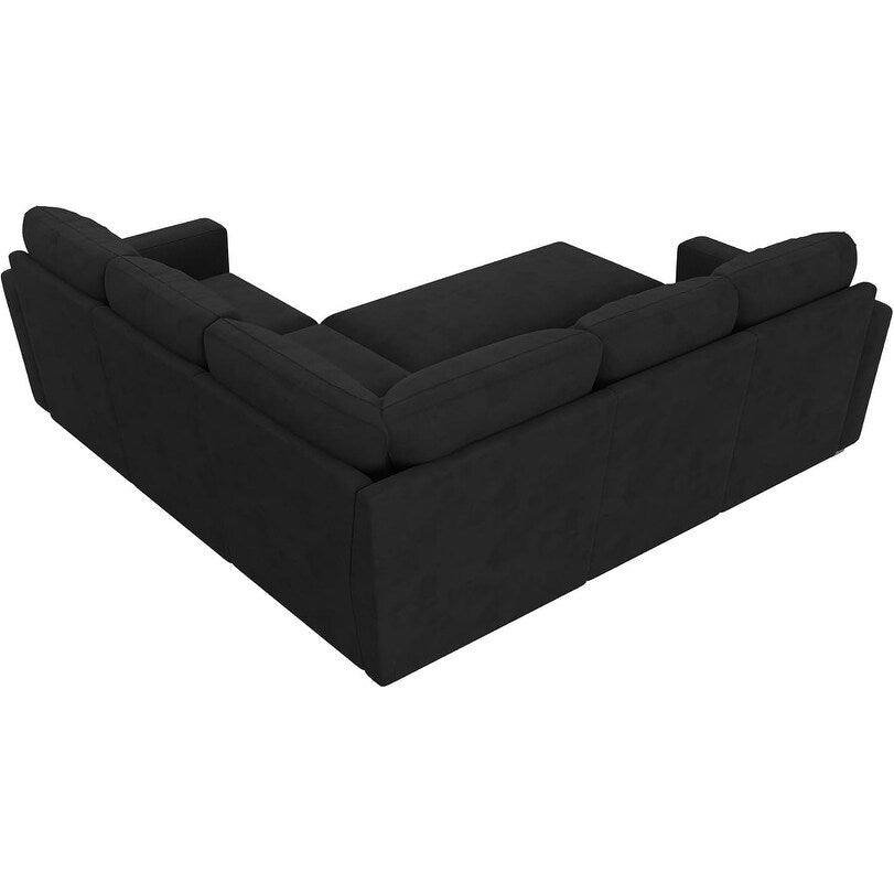 Canapé-lit modulaire en L avec lit gigogne et siège de rangement - Canapé sectionnel convertible pour salon