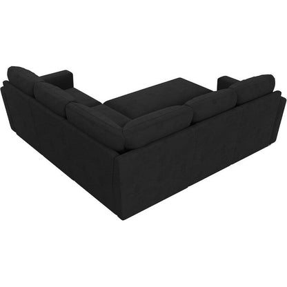 Canapé-lit modulaire en L avec lit gigogne et siège de rangement - Canapé sectionnel convertible pour salon