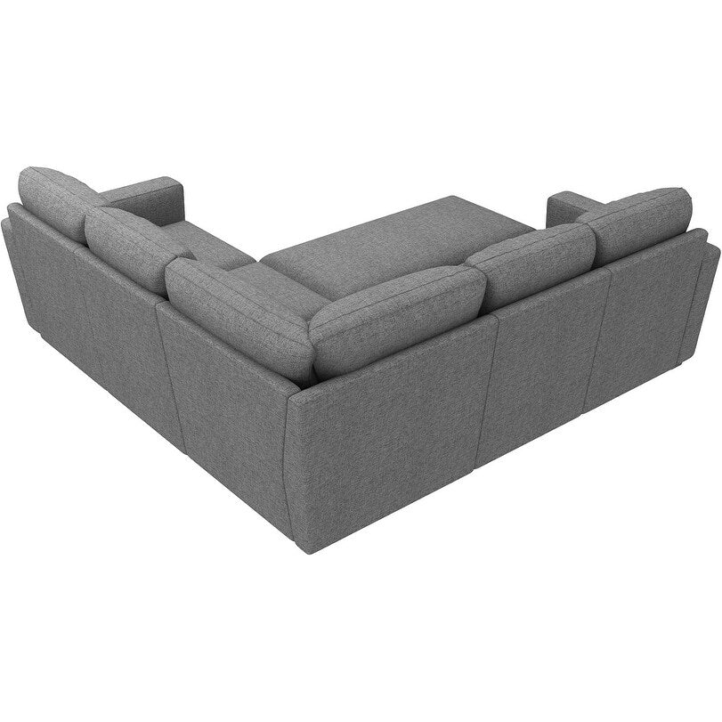 Canapé-lit modulaire en L avec lit gigogne et siège de rangement - Canapé sectionnel convertible pour salon