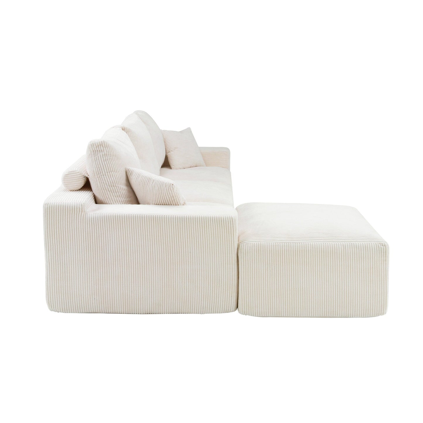 Canapé sectionnel en L Canapé modulaire ultra-doux à assise profonde