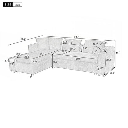 Canapé en L Canapé rembourré