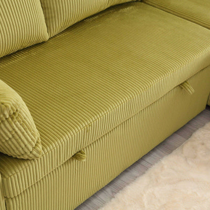 Le canapé d'assemblage de siège de rangement en forme de L se plie en fauteuil inclinable