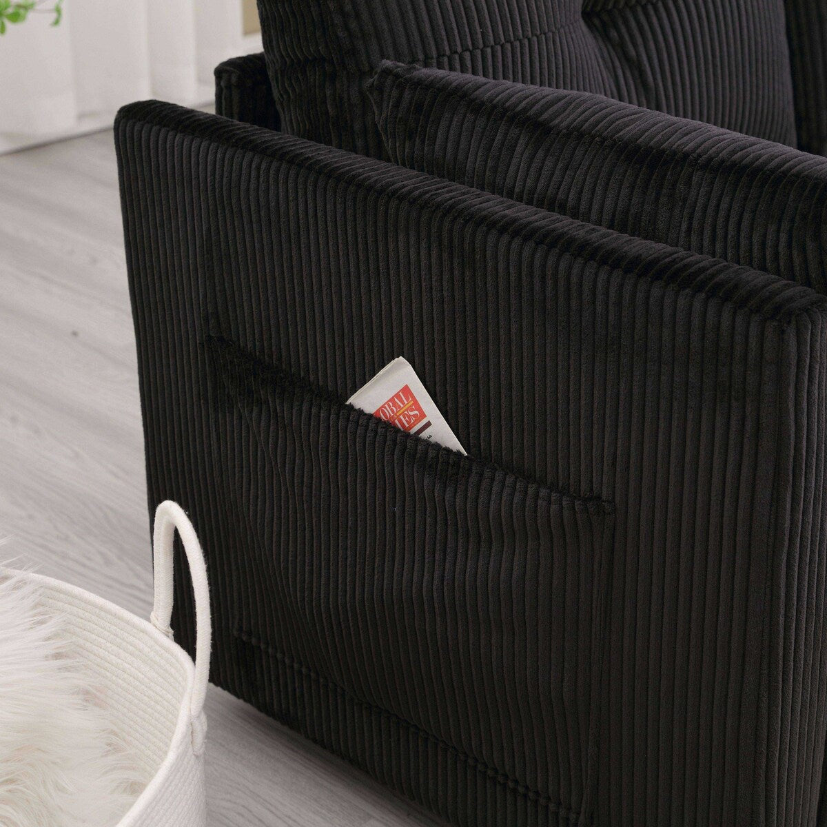 Le canapé d'assemblage de siège de rangement en forme de L se plie en fauteuil inclinable