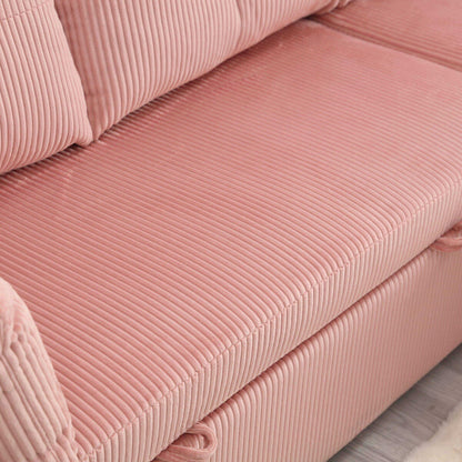 Le canapé d'assemblage de siège de rangement en forme de L se plie en fauteuil inclinable