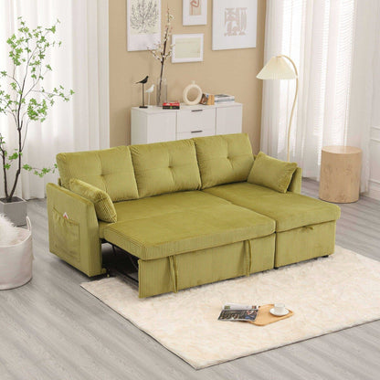 Le canapé d'assemblage de siège de rangement en forme de L se plie en fauteuil inclinable