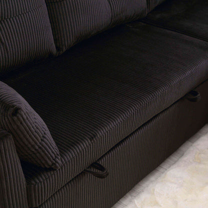 Le canapé d'assemblage de siège de rangement en forme de L se plie en fauteuil inclinable