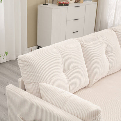 Le canapé d'assemblage de siège de rangement en forme de L se plie en fauteuil inclinable