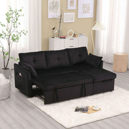 Le canapé d'assemblage de siège de rangement en forme de L se plie en fauteuil inclinable