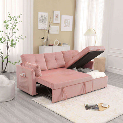 Le canapé d'assemblage de siège de rangement en forme de L se plie en fauteuil inclinable