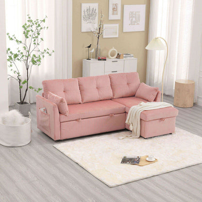 Le canapé d'assemblage de siège de rangement en forme de L se plie en fauteuil inclinable