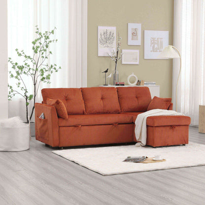 Le canapé d'assemblage de siège de rangement en forme de L se plie en fauteuil inclinable