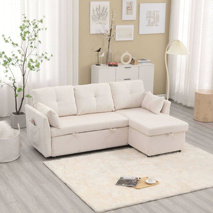 Le canapé d'assemblage de siège de rangement en forme de L se plie en fauteuil inclinable