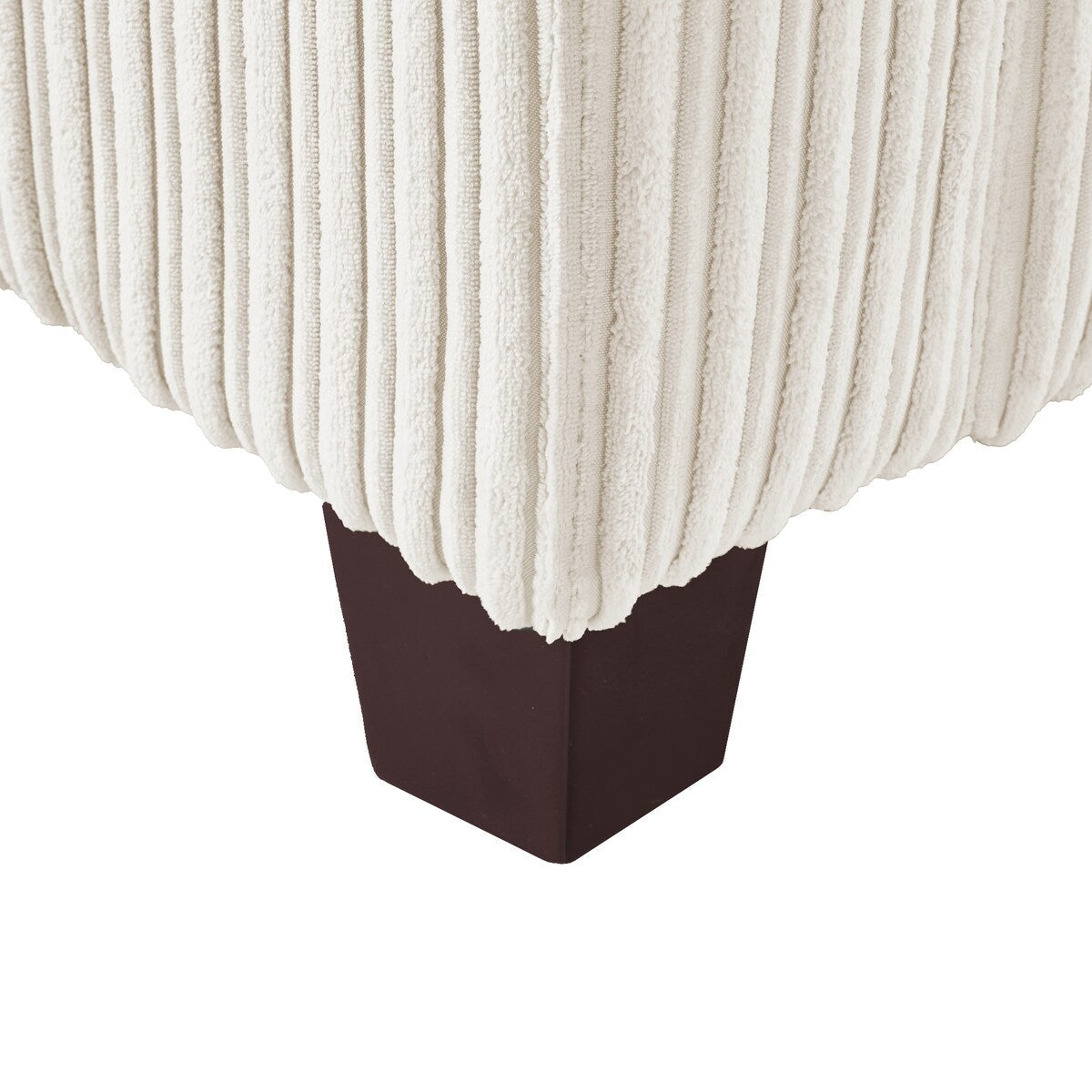 Canapé 3 places rectangulaire en velours côtelé LUE BONA 81, moderne, rembourré, en polyester, avec base en bois, pour le salon