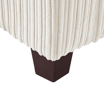 Canapé 3 places rectangulaire en velours côtelé LUE BONA 81, moderne, rembourré, en polyester, avec base en bois, pour le salon