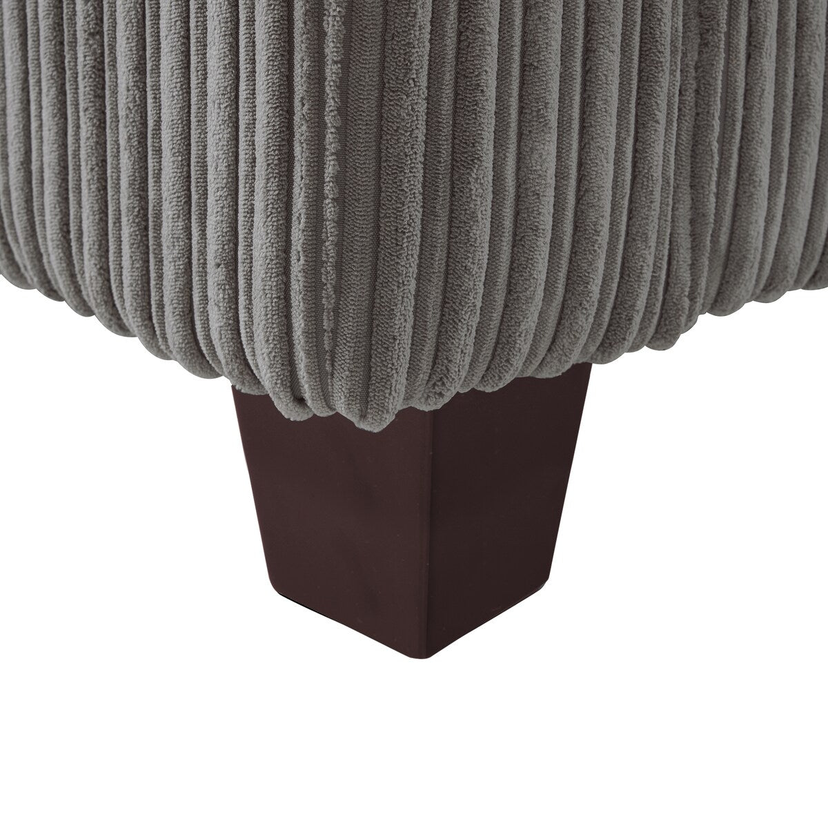 Canapé 3 places rectangulaire en velours côtelé LUE BONA 81, moderne, rembourré, en polyester, avec base en bois, pour le salon