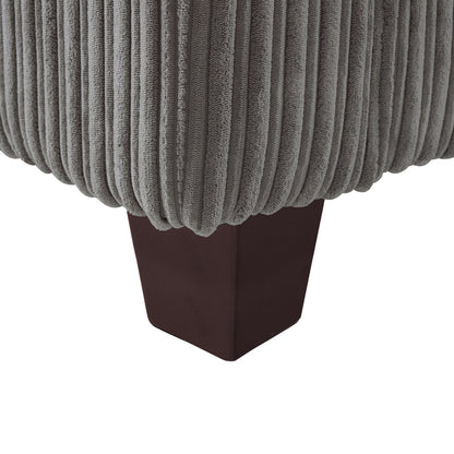 Canapé 3 places rectangulaire en velours côtelé LUE BONA 81, moderne, rembourré, en polyester, avec base en bois, pour le salon