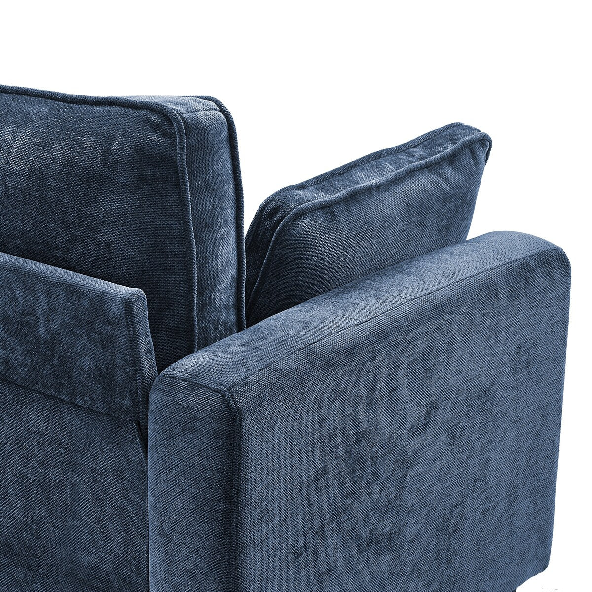 Canapé 3 places rectangulaire en velours côtelé LUE BONA 81, moderne, rembourré, en polyester, avec base en bois, pour le salon