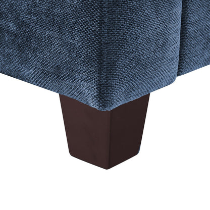 Canapé 3 places rectangulaire en velours côtelé LUE BONA 81, moderne, rembourré, en polyester, avec base en bois, pour le salon