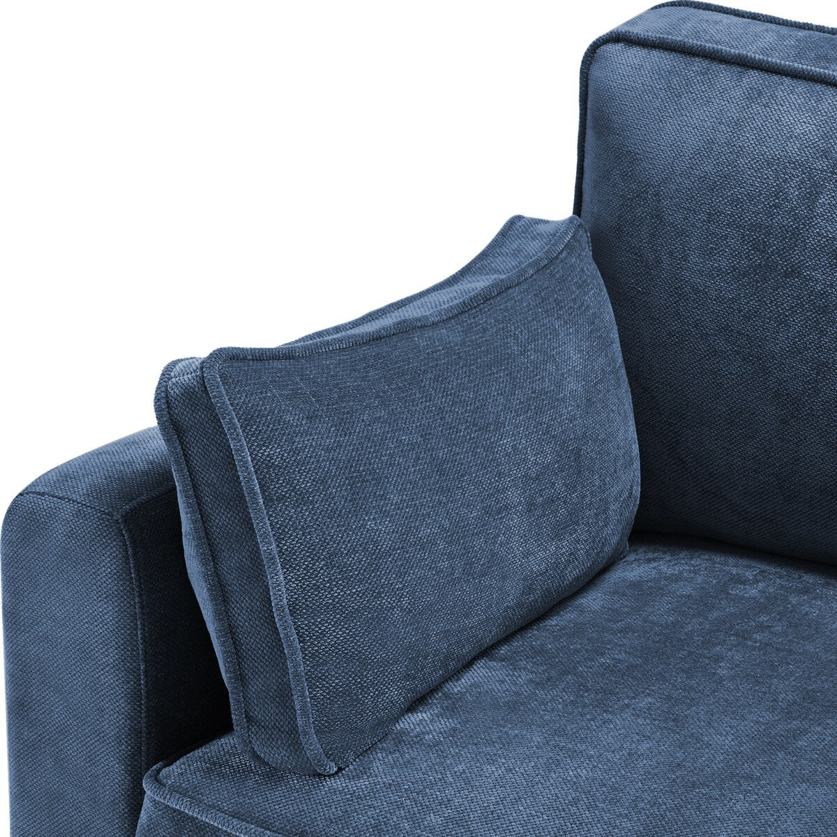 Canapé 3 places rectangulaire en velours côtelé LUE BONA 81, moderne, rembourré, en polyester, avec base en bois, pour le salon