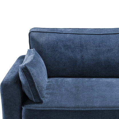 Canapé 3 places rectangulaire en velours côtelé LUE BONA 81, moderne, rembourré, en polyester, avec base en bois, pour le salon