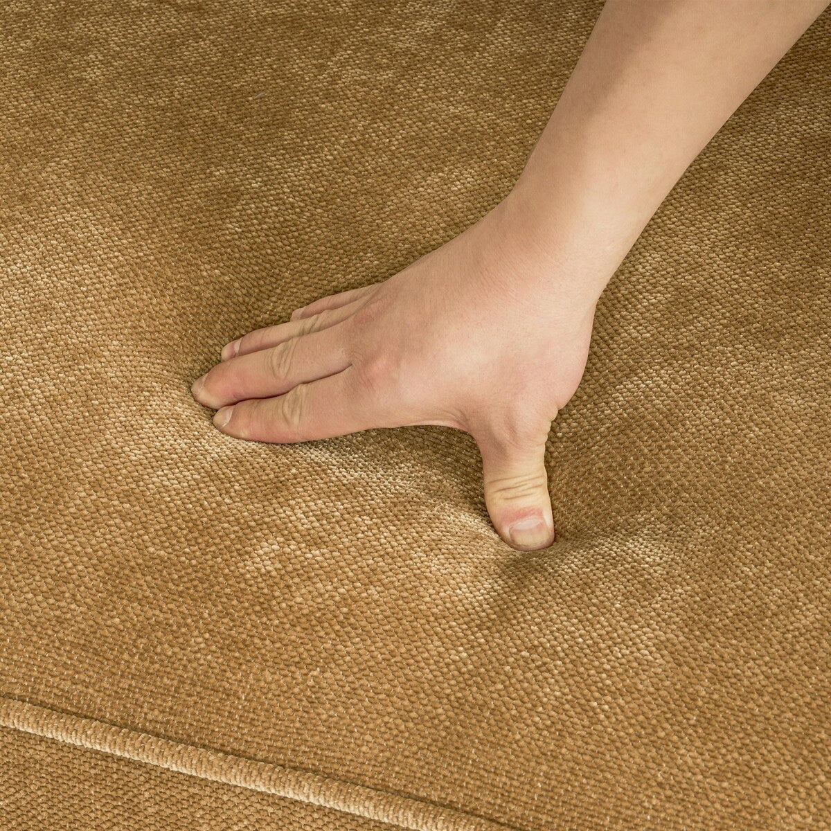 Canapé 3 places rectangulaire en velours côtelé LUE BONA 81, moderne, rembourré, en polyester, avec base en bois, pour le salon