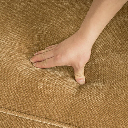 Canapé 3 places rectangulaire en velours côtelé LUE BONA 81, moderne, rembourré, en polyester, avec base en bois, pour le salon