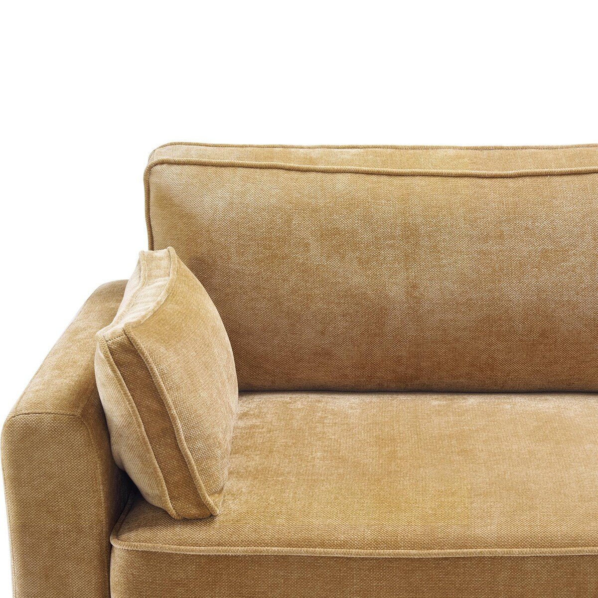 Canapé 3 places rectangulaire en velours côtelé LUE BONA 81, moderne, rembourré, en polyester, avec base en bois, pour le salon