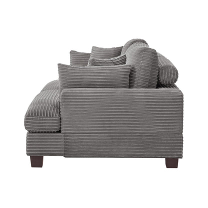 Canapé 3 places moderne rembourré LUE BONA de 87 pouces, design chenille pour le salon