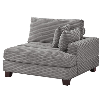 Canapé 3 places moderne rembourré LUE BONA de 87 pouces, design chenille pour le salon