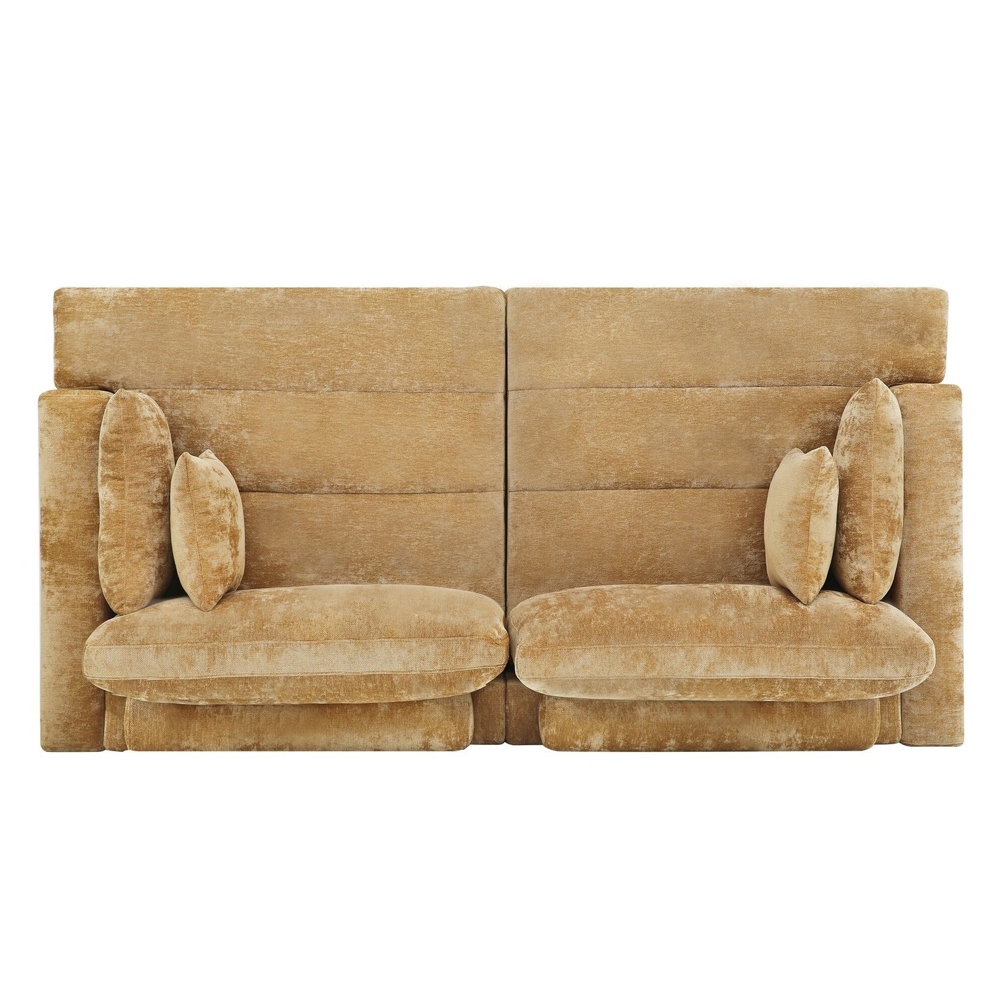 Canapé 3 places moderne rembourré LUE BONA de 87 pouces, design chenille pour le salon