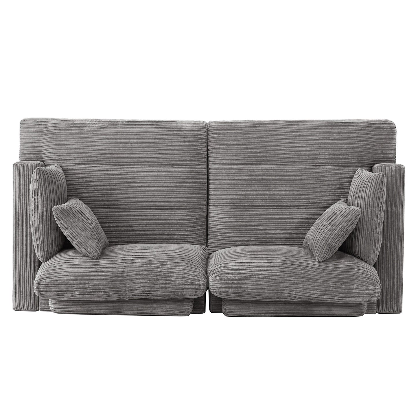 Canapé 3 places moderne rembourré LUE BONA de 87 pouces, design chenille pour le salon