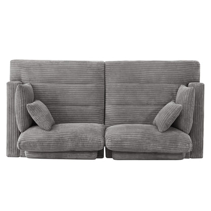 Canapé 3 places moderne rembourré LUE BONA de 87 pouces, design chenille pour le salon