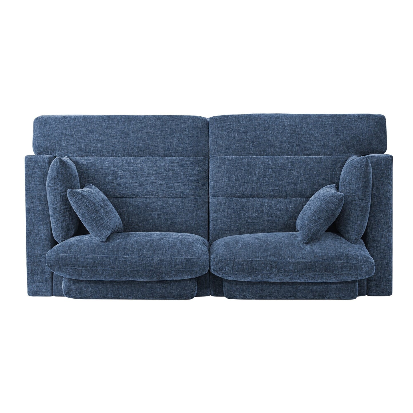 Canapé 3 places moderne rembourré LUE BONA de 87 pouces, design chenille pour le salon