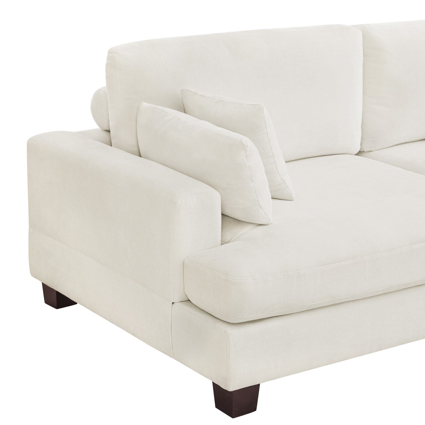 Canapé 3 places moderne rembourré LUE BONA de 87 pouces, design chenille pour le salon