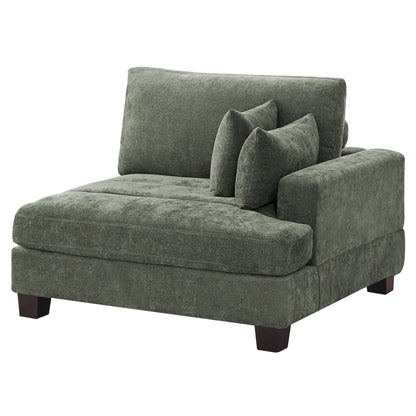 Canapé 3 places moderne rembourré LUE BONA de 87 pouces, design chenille pour le salon